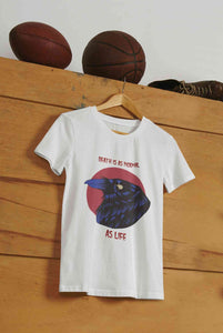 Crow Inspired By The Sandman Comic Book Women Half Sleeves T-shirt- KidsFashionVilla