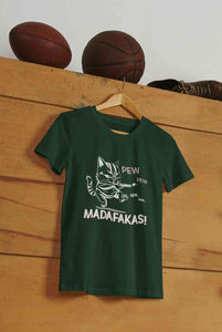 Pew Pew Madafakas Mens Half Sleeves T-shirt- KidsFashionVilla