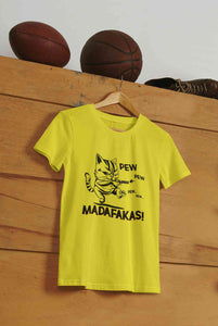 Pew Pew Madafakas Mens Half Sleeves T-shirt- KidsFashionVilla