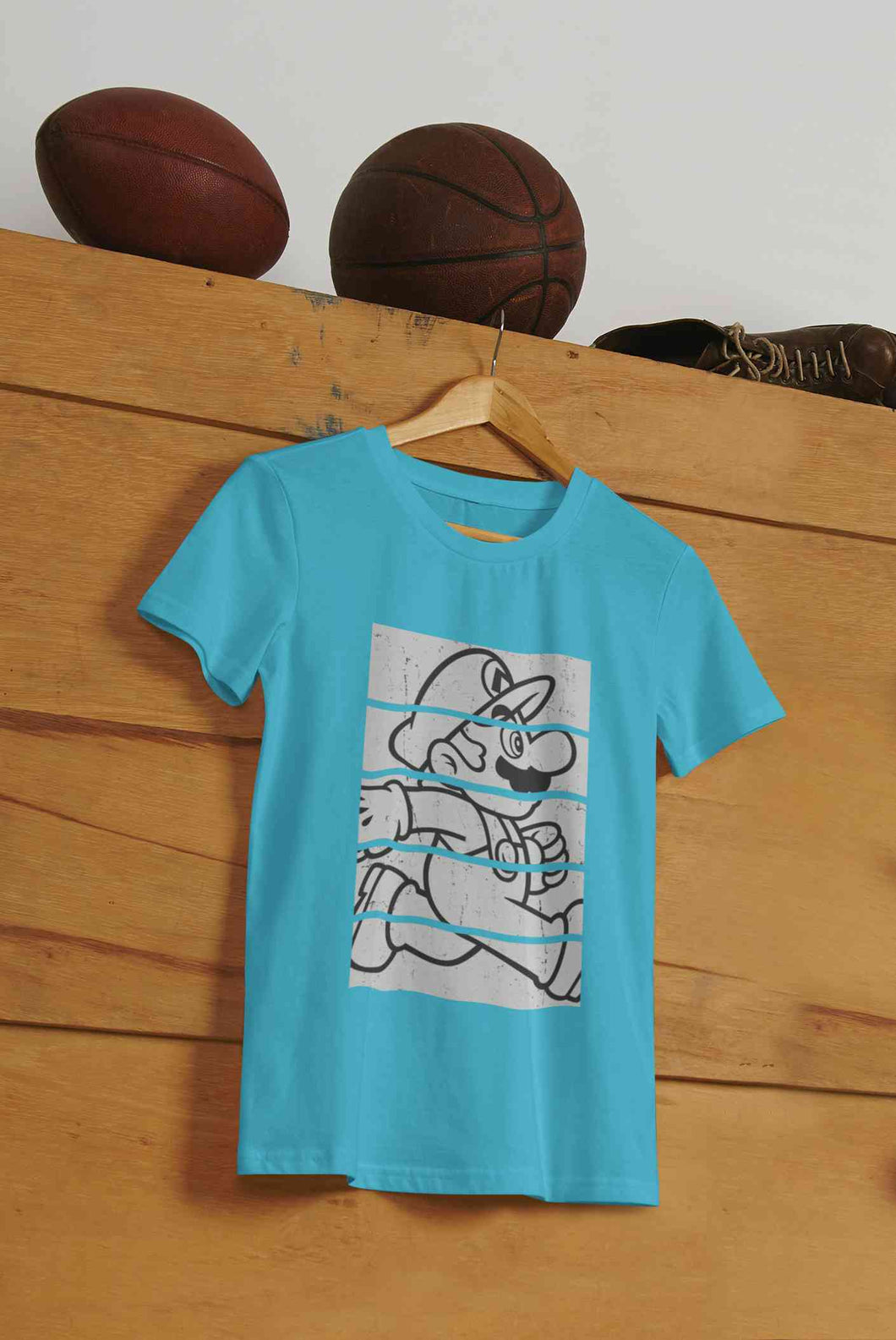 Super Mario Side Run Panels Women Half Sleeves T-shirt- KidsFashionVilla