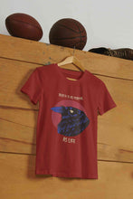 Load image into Gallery viewer, Crow Inspired By The Sandman Comic Book Women Half Sleeves T-shirt- KidsFashionVilla
