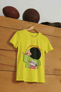 Hahaha Women Half Sleeves T-shirt- KidsFashionVilla