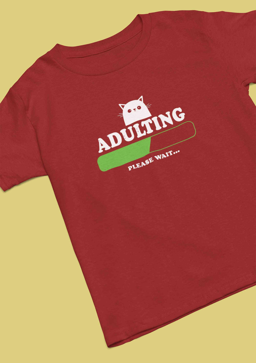 Adulting Please Wait Mens Half Sleeves T-shirt- KidsFashionVilla