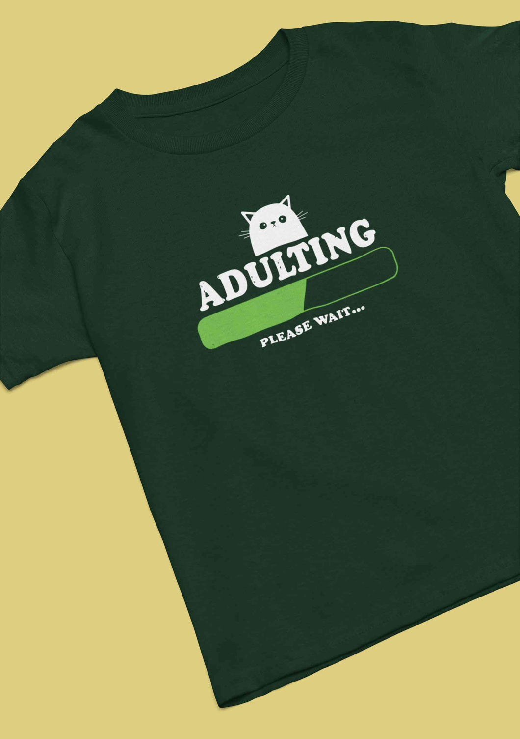 Adulting Please Wait Mens Half Sleeves T-shirt- KidsFashionVilla