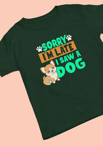 Saw a Dog Mens Half Sleeves T-shirt- KidsFashionVilla