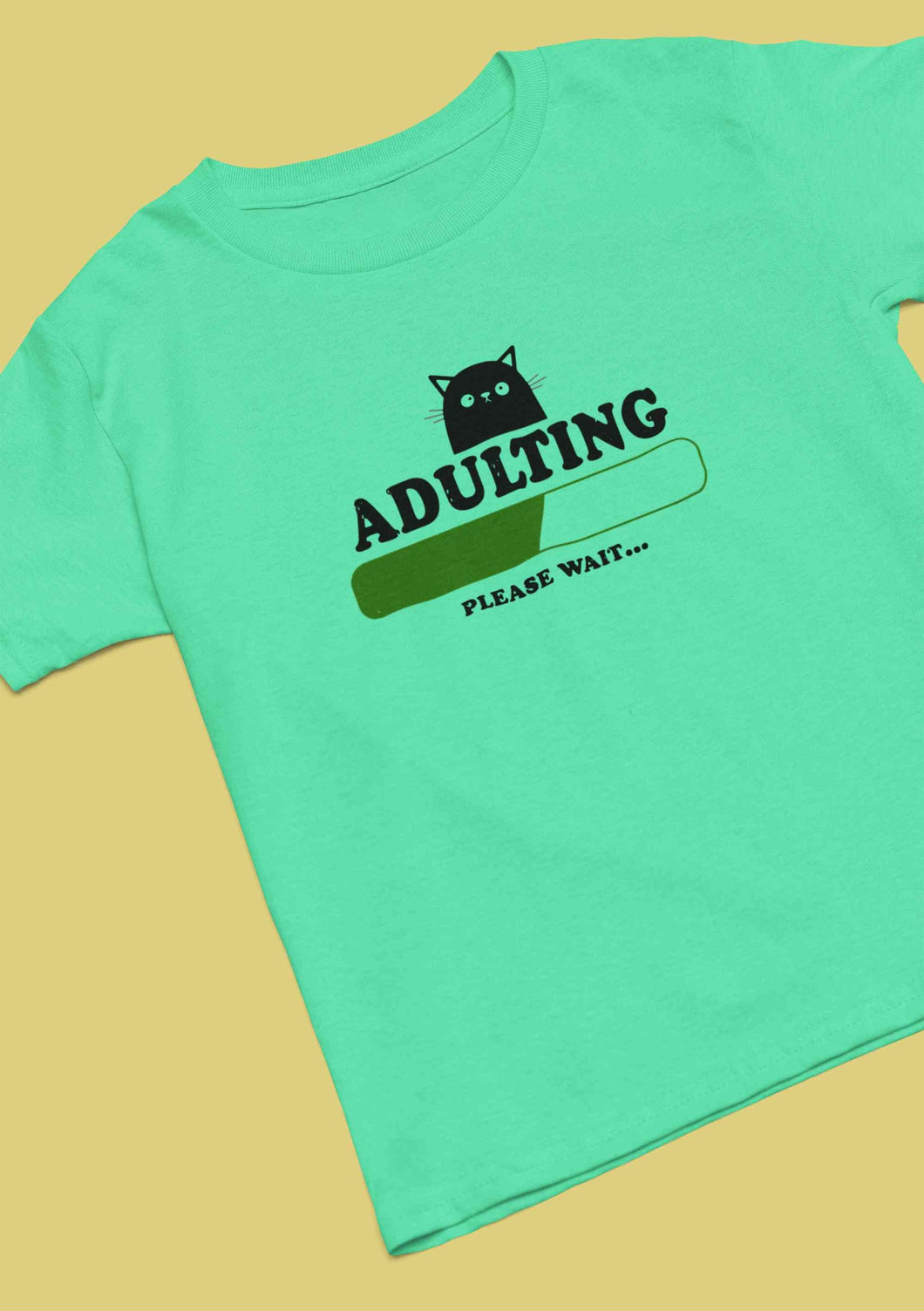 Adulting Please Wait Mens Half Sleeves T-shirt- KidsFashionVilla