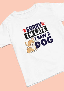 Saw a Dog Mens Half Sleeves T-shirt- KidsFashionVilla
