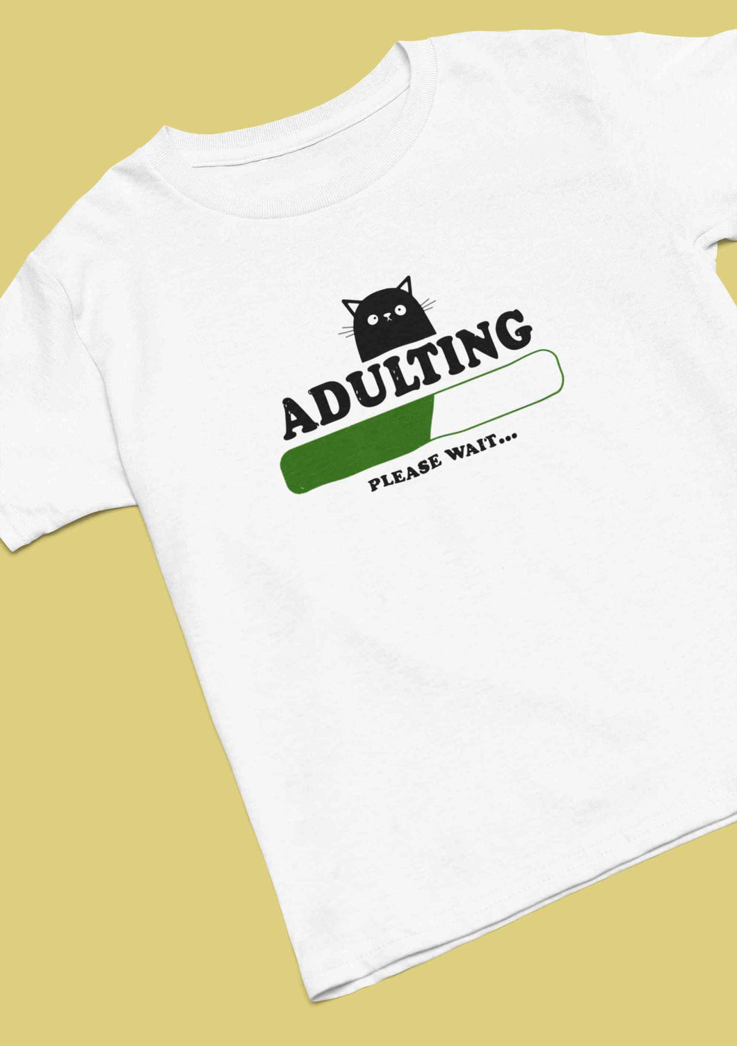 Adulting Please Wait Mens Half Sleeves T-shirt- KidsFashionVilla