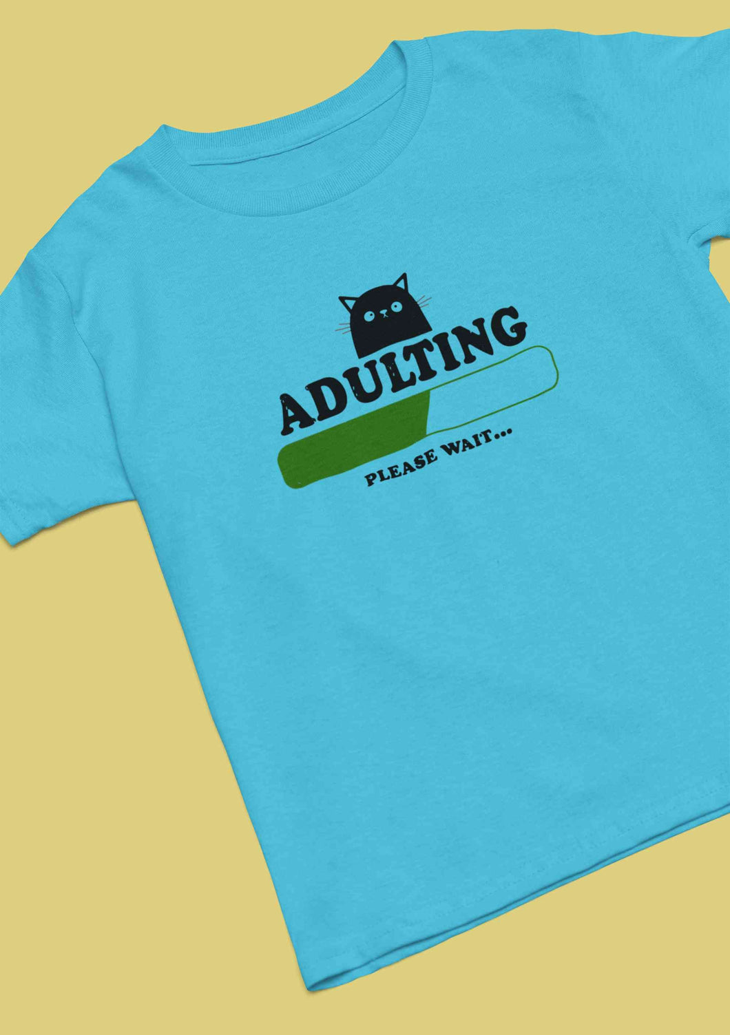 Adulting Please Wait Mens Half Sleeves T-shirt- KidsFashionVilla