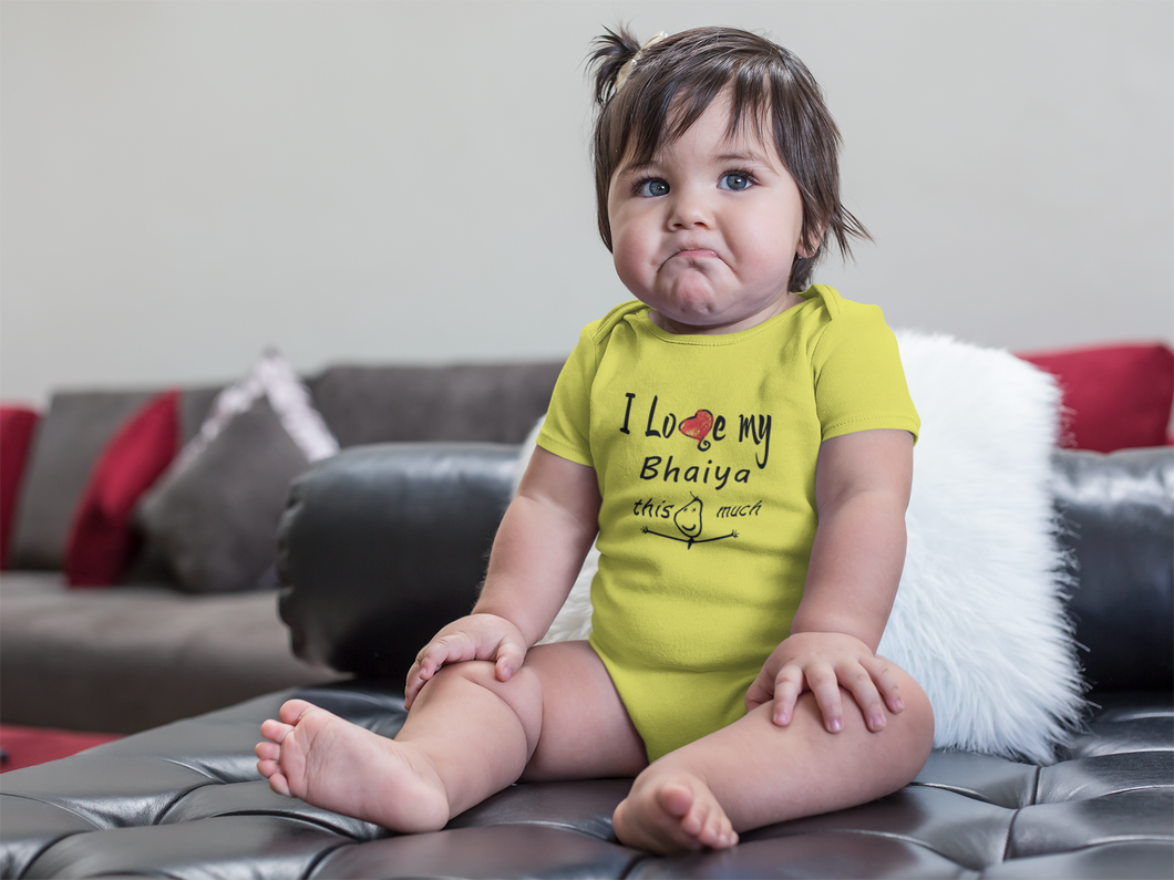 I Love My Bhaiya Rompers for Baby Girl- KidsFashionVilla