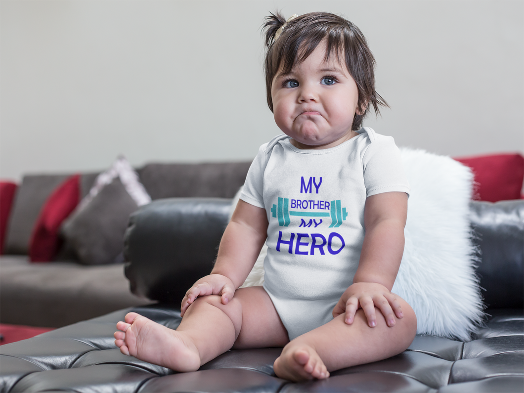 My Brother My Hero Rompers for Baby Girl- KidsFashionVilla