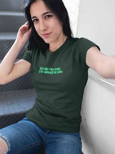 The Answer Is No Women Half Sleeves T-shirt- KidsFashionVilla