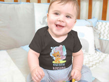 Load image into Gallery viewer, Custom Name 1 Month Birthday Teddy Design Rompers for Baby Boy- KidsFashionVilla
