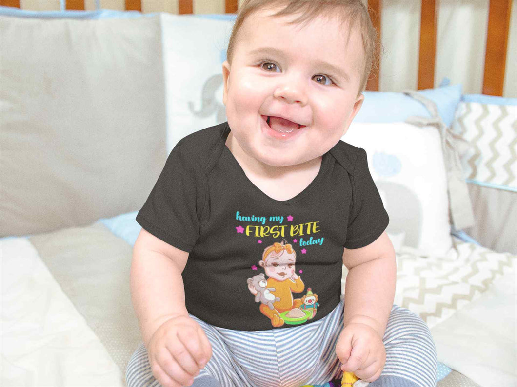 First Bites Baby Food Rompers for Baby Boy- KidsFashionVilla