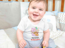 Load image into Gallery viewer, Custom Name 5 Month Birthday Teddy Design Rompers for Baby Boy- KidsFashionVilla
