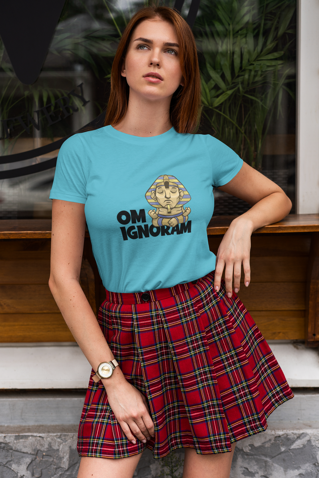 Om Ignoram Women Half Sleeves T-shirt- KidsFashionVilla