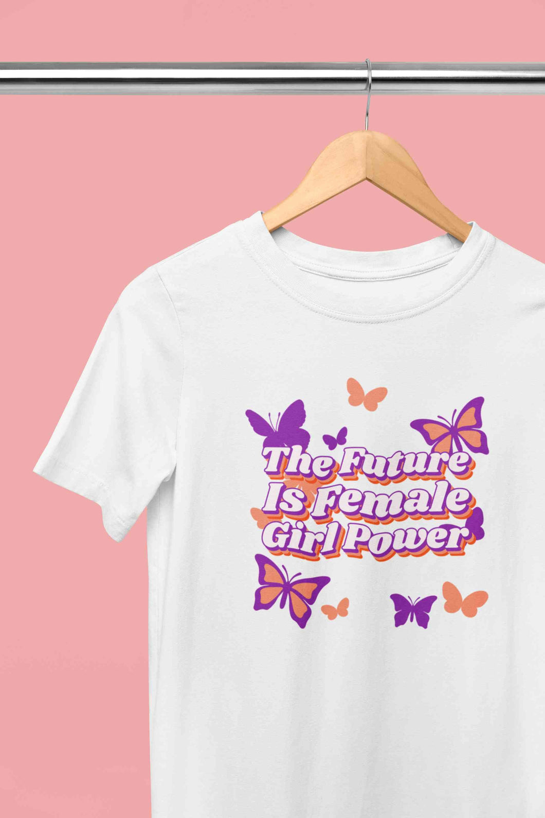 Feminist Quote With Butterfly Graphics Women Half Sleeves T-shirt- KidsFashionVilla