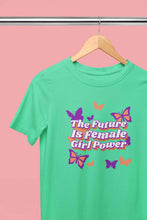 Load image into Gallery viewer, Feminist Quote With Butterfly Graphics Women Half Sleeves T-shirt- KidsFashionVilla
