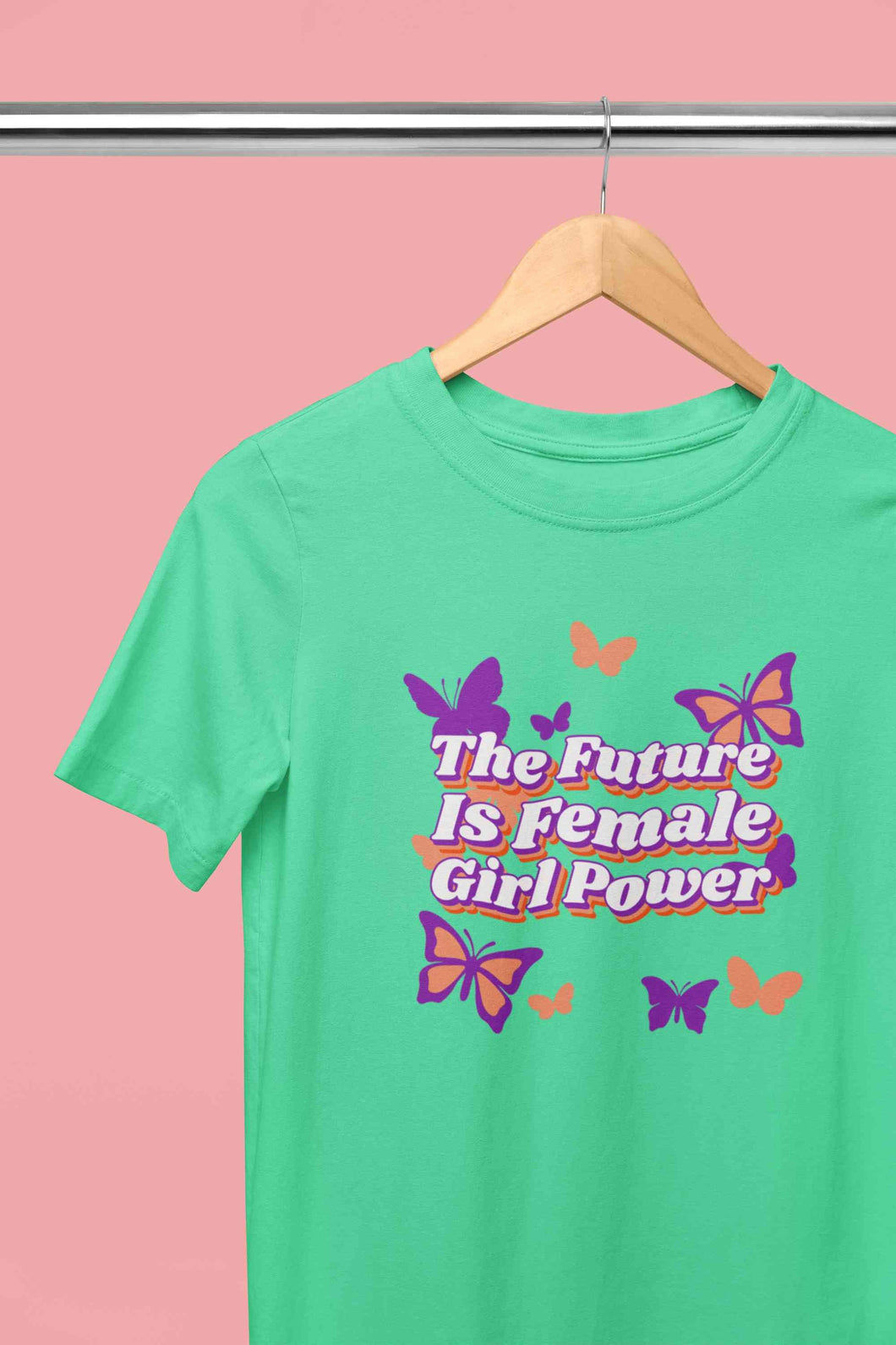 Feminist Quote With Butterfly Graphics Women Half Sleeves T-shirt- KidsFashionVilla