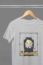 Load image into Gallery viewer, Cat Inspired By Wednesday Women Half Sleeves T-shirt- KidsFashionVilla
