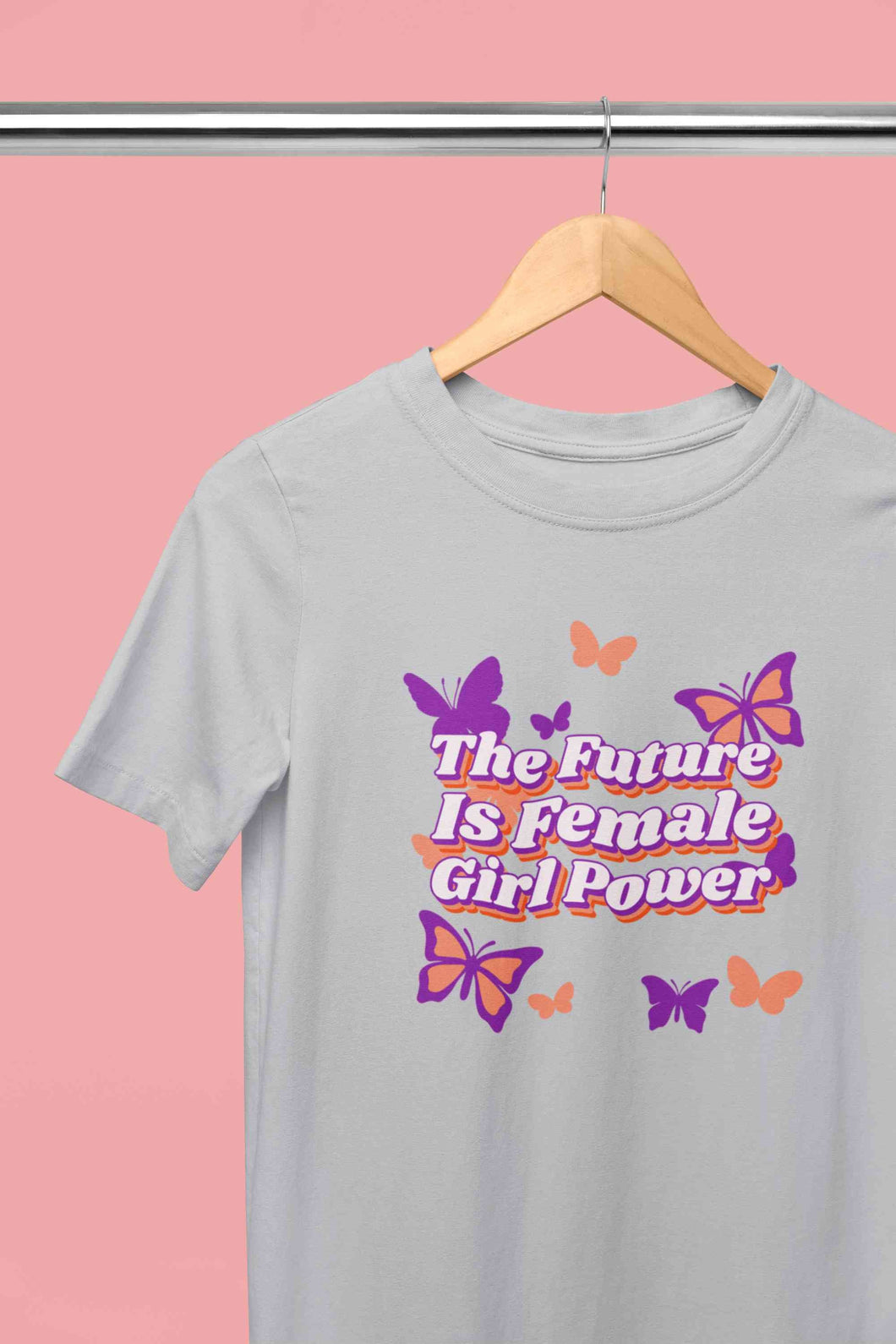 Feminist Quote With Butterfly Graphics Women Half Sleeves T-shirt- KidsFashionVilla