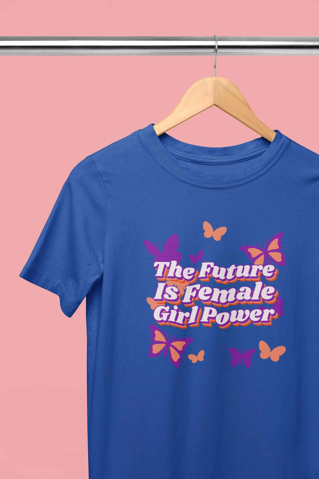 Feminist Quote With Butterfly Graphics Women Half Sleeves T-shirt- KidsFashionVilla
