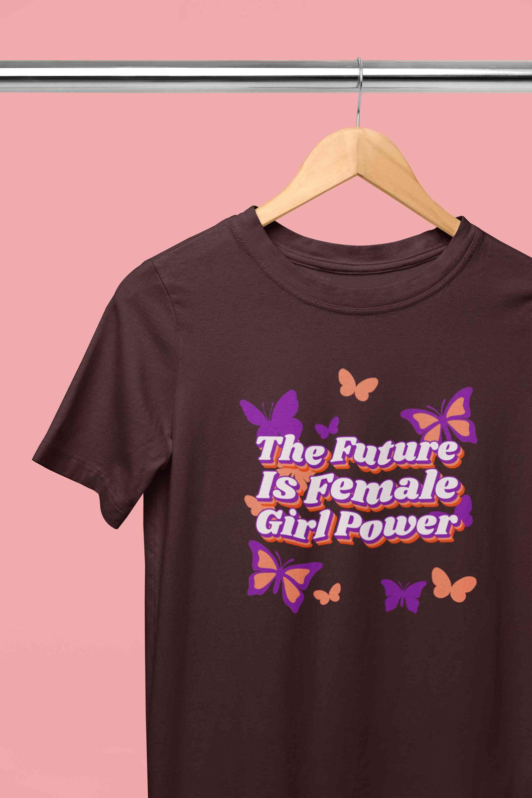 Feminist Quote With Butterfly Graphics Women Half Sleeves T-shirt- KidsFashionVilla