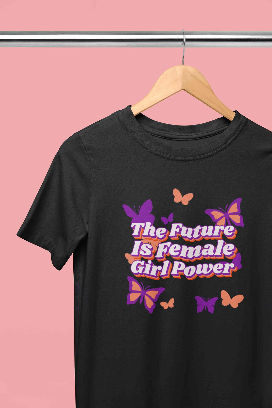 Feminist Quote With Butterfly Graphics Women Half Sleeves T-shirt- KidsFashionVilla