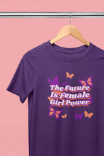 Load image into Gallery viewer, Feminist Quote With Butterfly Graphics Women Half Sleeves T-shirt- KidsFashionVilla
