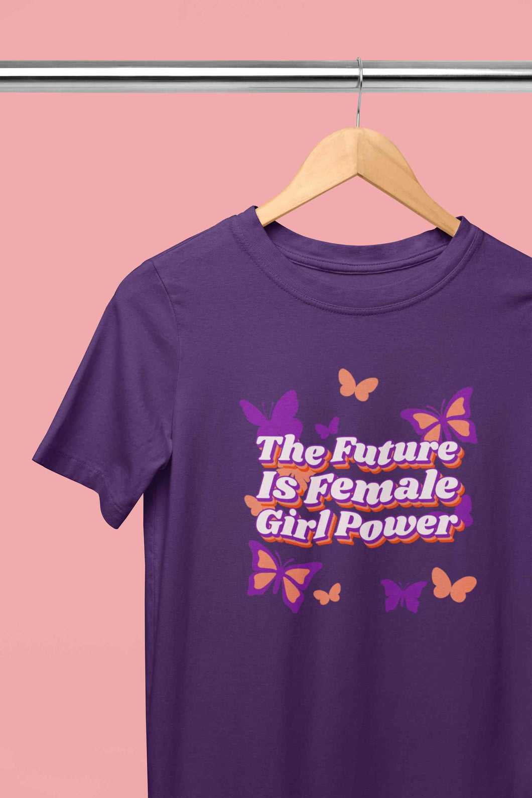 Feminist Quote With Butterfly Graphics Women Half Sleeves T-shirt- KidsFashionVilla