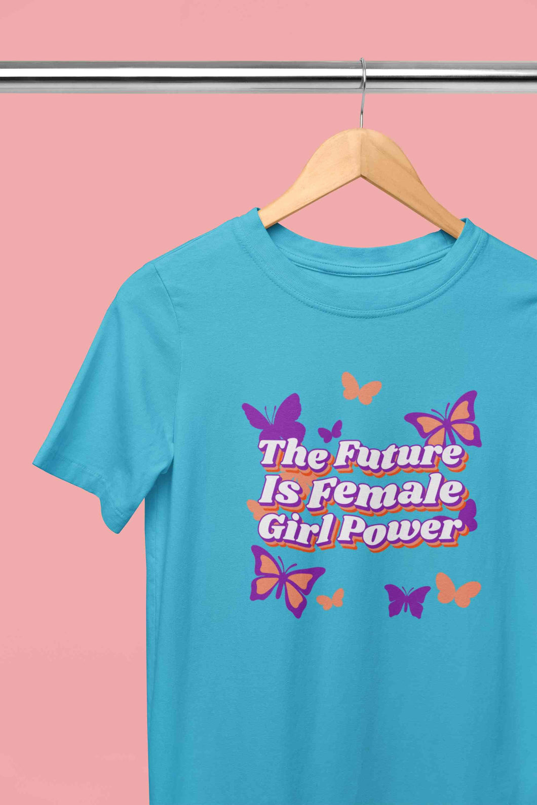 Feminist Quote With Butterfly Graphics Women Half Sleeves T-shirt- KidsFashionVilla