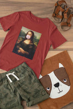 Load image into Gallery viewer, Bubble Gum Mona Lisa Women Half Sleeves T-shirt- KidsFashionVilla
