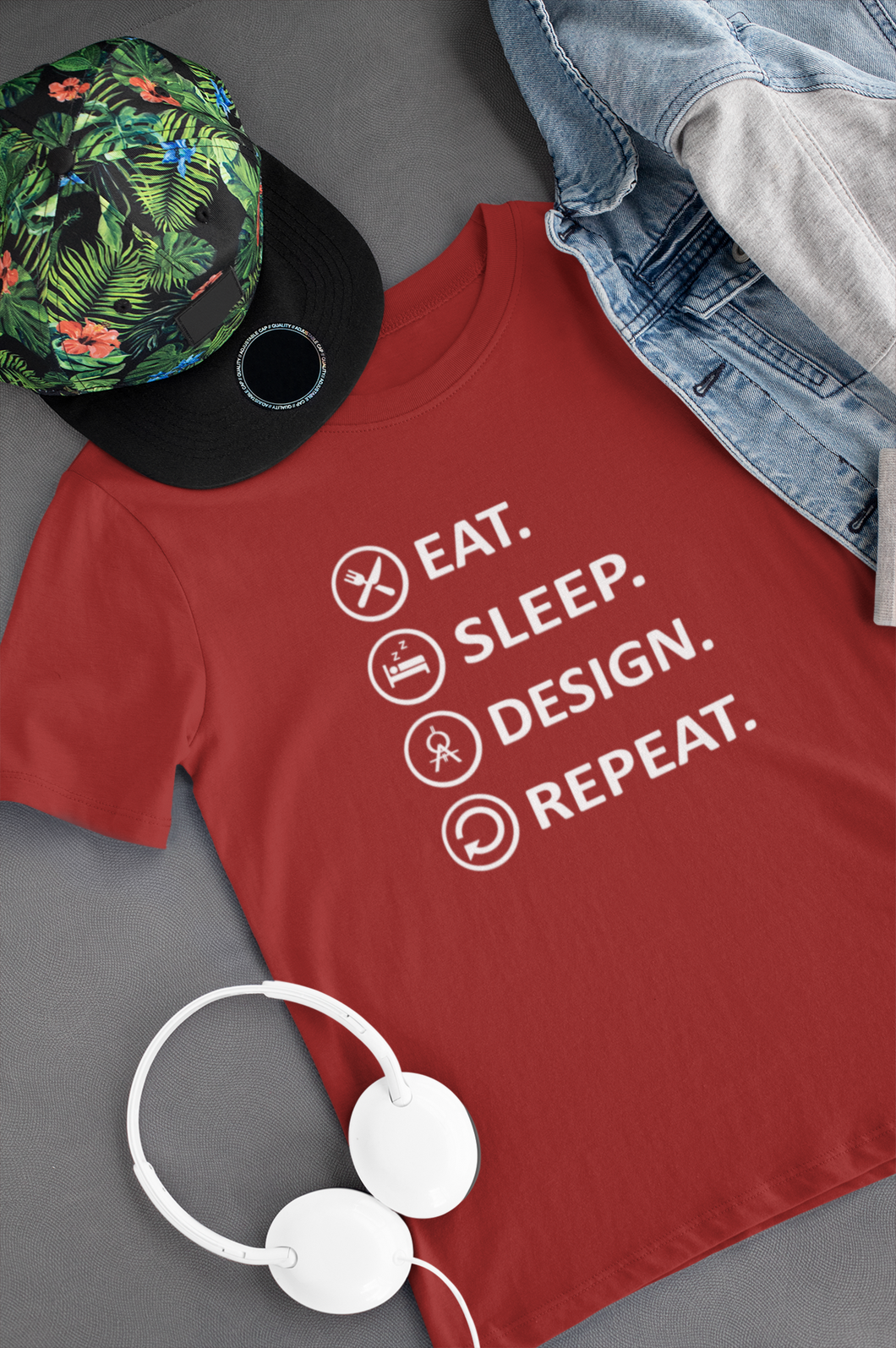 Eat Sleep Design Funny Architect Profession Mens Half Sleeves T-shirt- KidsFashionVilla