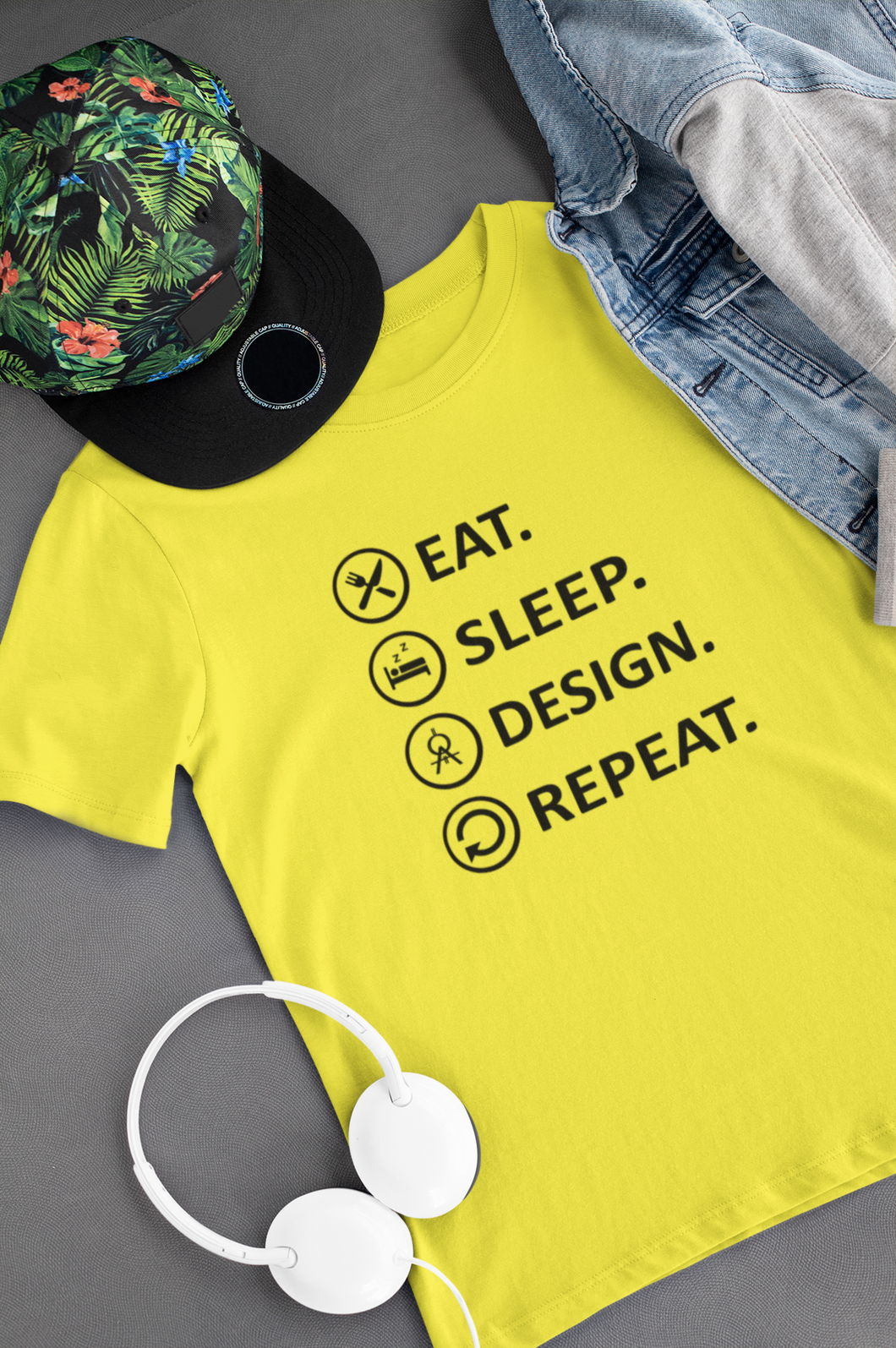 Eat Sleep Design Funny Architect Profession Mens Half Sleeves T-shirt- KidsFashionVilla