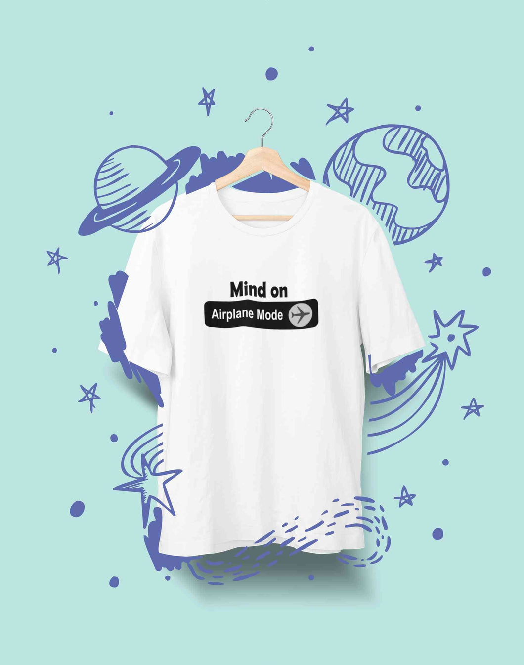 Airplane Mode Mens Half Sleeves T-shirt- KidsFashionVilla