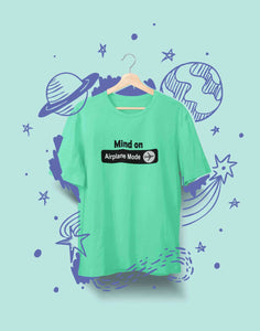 Airplane Mode Mens Half Sleeves T-shirt- KidsFashionVilla
