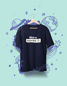 Airplane Mode Mens Half Sleeves T-shirt- KidsFashionVilla