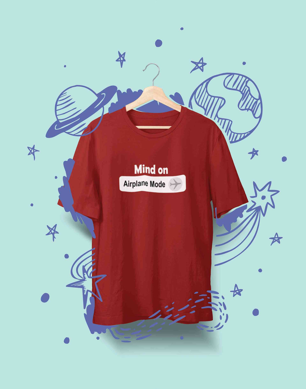 Airplane Mode Women Half Sleeves T-shirt- KidsFashionVilla