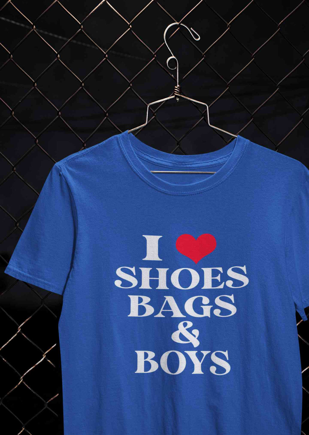 I Love Shoes Bags And Boys Women Half Sleeves T-shirt- KidsFashionVilla