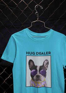 Cute Pug Hug Dealer Women Half Sleeves T-shirt- KidsFashionVilla