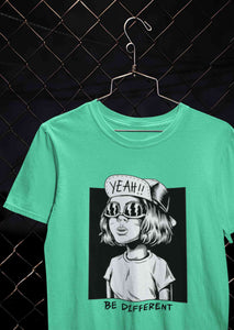 Be Different Women Half Sleeves T-shirt- KidsFashionVilla