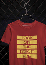 Load image into Gallery viewer, Look On The Bright Side Women Half Sleeves T-shirt- KidsFashionVilla
