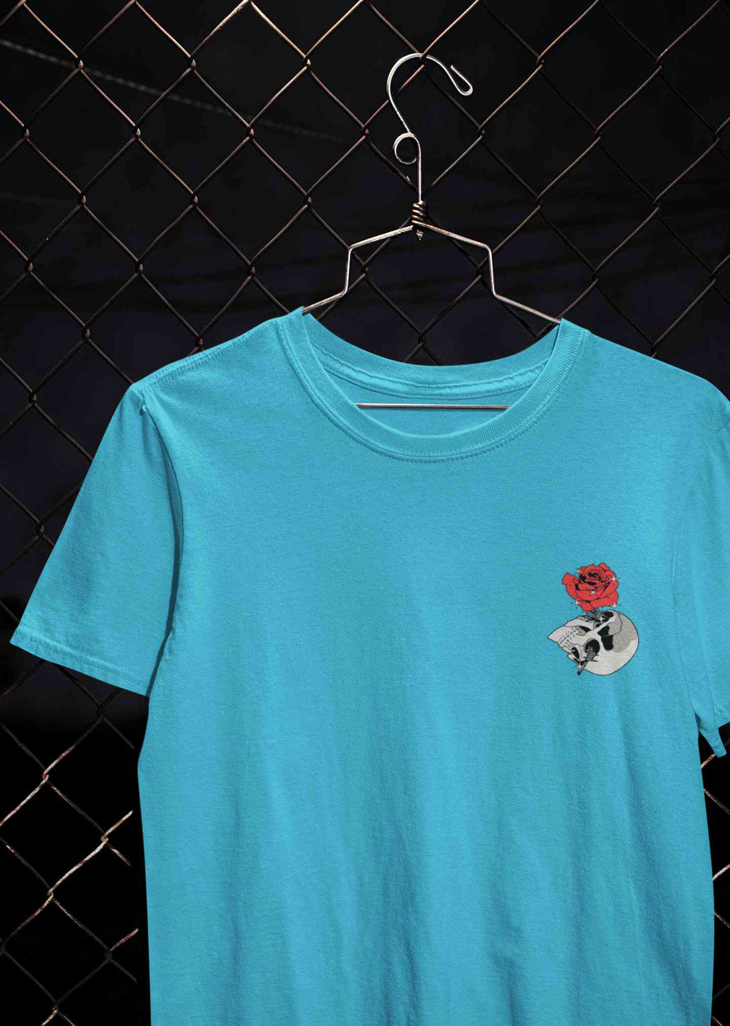Skull Rose Women Half Sleeves T-shirt- KidsFashionVilla