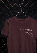 Load image into Gallery viewer, I Like This Place Quotes Women Half Sleeves T-shirt- KidsFashionVilla
