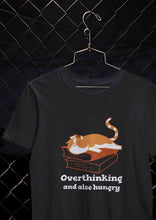 Load image into Gallery viewer, Overthinking And Also Hungry Women Half Sleeves T-shirt- KidsFashionVilla
