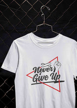 Load image into Gallery viewer, Never Give Up Mens Half Sleeves T-shirt- KidsFashionVilla
