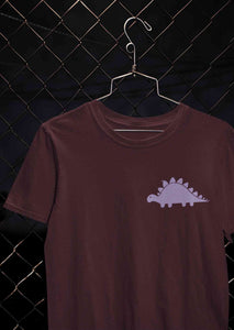 Stegosaurus Pocket Women Half Sleeves T-shirt- KidsFashionVilla