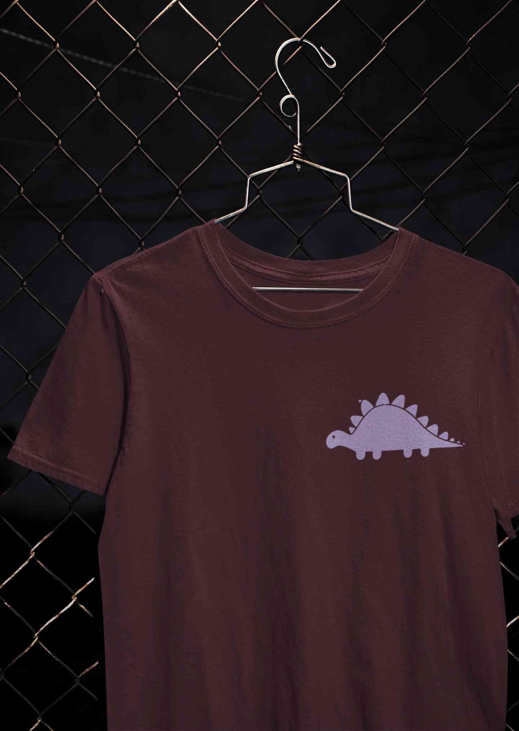 Stegosaurus Pocket Women Half Sleeves T-shirt- KidsFashionVilla