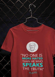 Plato Quote Mens Half Sleeves T-shirt- KidsFashionVilla