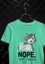 Load image into Gallery viewer, Cute Cartoon Not Today Women Half Sleeves T-shirt- KidsFashionVilla
